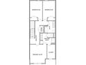 Floor plan of the second floor, featuring three bedrooms, two bathrooms, and a convenient laundry area at 27 Benscot Dr, Austell, GA 30106