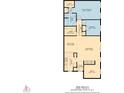 Layout of the home with total sq ft and measurements for primary bedroom, living room, dining, kitchen, and foyer at 2510 Cumberland Se Ct, Smyrna, GA 30080