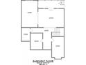 Basement floor plan featuring large unfinished spaces and stair access at 1330 Twelve Oaks Nw Cir, Atlanta, GA 30327