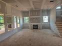Unfinished living room with fireplace and bright windows at 3435 Dr Bramblett Rd, Cumming, GA 30028