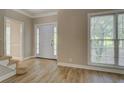 Inviting foyer with wood flooring, and staircase at 1201 Justin Ln, Lithonia, GA 30058