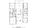 Home floor plan showcasing a spacious layout with four bedrooms, a living room, kitchen, and a two-car garage at 1460 Badingham Dr, Cumming, GA 30041