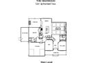 Floorplan displaying the main level layout with open kitchen, dining and breakfast nook at 3425 Dr Bramblett Rd, Cumming, GA 30028