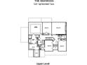 Upstairs floorplan displaying bedrooms, media room, and bathrooms at 3425 Dr Bramblett Rd, Cumming, GA 30028