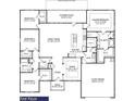 First-floor plan featuring a Primary bedroom, three additional bedrooms, and an open-concept kitchen and Gathering room at 366 Charles Ridge #53, Dallas, GA 30157