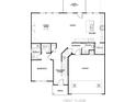 First floor plan featuring an open-concept layout, a spacious Gathering room, kitchen, dining area, and a two-story foyer at 613 Villa Rica Spgs, Villa Rica, GA 30180