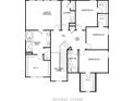 Second floor plan highlighting a Primary bedroom, bedrooms with walk-in closets, laundry room, and additional bathrooms at 613 Villa Rica Spgs, Villa Rica, GA 30180