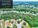 Aerial view of property showing wooded lot +/- 0.75 acres in Loganville, GA at 662 Shady Willow Ln, Loganville, GA 30052