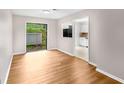 Open dining area with sliding glass doors providing natural light and outdoor views at 2340 Beaver Ruin Rd # 68, Norcross, GA 30071