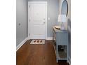 Entryway featuring stylish console table, decor, and wood floors at 270 17Th Nw St # 2210, Atlanta, GA 30363