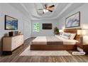 Spacious main bedroom with trey ceilings, and a relaxing ambiance at 5080 Brownwood Dr, Powder Springs, GA 30127