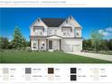 Beautiful two-story home with brick facade, manicured lawn, and architectural design details at 7480 Trotting Trl, Cumming, GA 30040