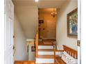 Welcoming entryway with a staircase and bench seating at 3833 Savannah E Sq, Atlanta, GA 30340