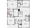This is the second floor plan featuring primary suite, bath, loft, laundry room, and three additional bedrooms at 4014 Dantry Ln, Buford, GA 30519
