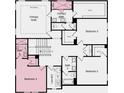 Floor plan of the primary suite, bedrooms, bathrooms, and laundry on the second floor at 141 Bennett Farm Dr, Loganville, GA 30052
