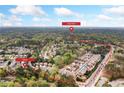 Aerial view shows the path from the home to Ocee Park in the neighborhood at 10900 Wittenridge Dr # C7, Alpharetta, GA 30022