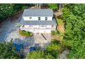 Aerial perspective showing the back of the house and the driveway at 2024 Lower Burris Road Rd, Canton, GA 30114