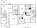 Detailed two-story floor plan showcasing a spacious layout with bedrooms, bathrooms, kitchen, and living areas at 7761 Halifax Way, Fairburn, GA 30213