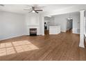 Spacious living room features wood flooring, fireplace and lots of natural light at 3968 Oak Glenn Dr, Duluth, GA 30096
