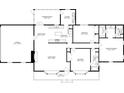 Detailed floor plan showcasing the layout of the home, including room dimensions and connections at 6 Fairfield Dr, Ellenwood, GA 30294