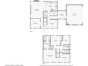 Detailed floor plans showcasing layout of rooms on the first and second floors at 615 Henderson Mill Rd, Covington, GA 30014