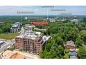 An aerial view of Buckhead Village Lofts showcasing the surrounding neighborhood and nearby amenities at 3235 Roswell Ne Rd # 702, Atlanta, GA 30305