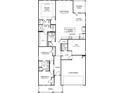 Detailed floor plan showcasing a spacious layout with a primary suite, two additional bedrooms, and a two-car garage at 3990 Brushy St, Powder Springs, GA 30127