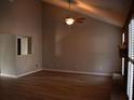 Spacious living room featuring hardwood floors, bright windows, recessed lights, and modern ceiling fan at 272 Toweridge Dr, Marietta, GA 30064