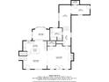 This floor plan displays the layout of the first floor with the kitchen, dining area, living room, and sunroom at 3140 Kipling Dr, Powder Springs, GA 30127