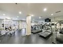 Well-equipped gym with treadmills, weights, and mirrored walls for fitness enthusiasts at 50 Biscayne Dr # 2106, Atlanta, GA 30309
