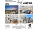 Real estate flyer showcasing new construction with photos of home exterior, kitchen, bedrooms, and living areas at 5293 Hearthstone St, Stone Mountain, GA 30083