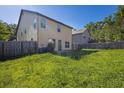 A spacious backyard with a wood fence, providing privacy and room for outdoor activities at 4238 Sir Dixon Dr, Fairburn, GA 30213