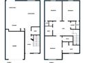 Detailed floor plan showcasing the layout of the home's two floors, including room names at 532 Oakside Pl, Acworth, GA 30102