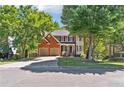 Charming two-story house with a lush green lawn, mature trees, and two-car garage, a picturesque suburban setting at 5060 Winship Ct, Alpharetta, GA 30009