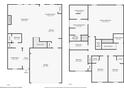 Detailed floorplan showcasing the layout of this home, including all rooms and dimensions at 3390 Meadow Grass Drive, Dacula, GA 30019
