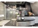 Modern reception area with a sleek desk, frosted glass door and contemporary design at 3338 Peachtree Ne Rd # 508, Atlanta, GA 30326