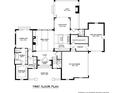 Detailed first floor plan showcasing the layout, including kitchen, great room, and owner's suite at 7160 Shady Grove Rd, Cumming, GA 30041