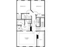 Home layout featuring an owner's suite, linen closet, laundry, and two bedrooms at 657 Summit Hill Way, Cumming, GA 30040