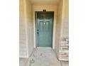 Green front door with sandstone accents at 121 Brittany Ct, Duluth, GA 30096