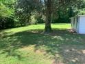 Expansive backyard with mature trees, providing shade and a tranquil atmosphere at 106 E Wade St, Oxford, GA 30054