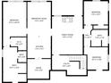 Floor plan showing locations of bedrooms, bathrooms, breakfast nook, Gathering room and kitchen at 3076 Harris Mill Ct, Duluth, GA 30096