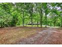 View of the tree-lined front yard and exterior of the home at 2905 Cammie Wages Rd, Dacula, GA 30019