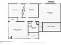 Second floor plan showing the relationship between bedrooms and living room at 2325 E Hill Way, Norcross, GA 30071