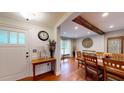 Inviting foyer with hardwood floors and a decorative table at 2884 Overwood Ln, Snellville, GA 30078