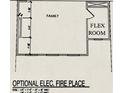 Optional electric fireplace Gathering room floor plan with views of the home's layout at 1161 Dahlonega Hwy # 3, Cumming, GA 30040