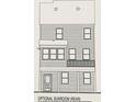 Rear home elevation featuring optional sunroom with many windows and an entry door at 1161 Dahlonega Hwy # 3, Cumming, GA 30040