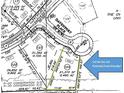 Plat map showcasing property lines, lot size, and potential for a pool at 602 Davenport Pl, Canton, GA 30115