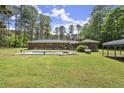 Backyard oasis featuring a refreshing in-ground pool and a well-maintained lawn at 3630 Spot Rd, Cumming, GA 30040
