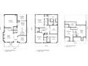Floor plan showcasing the layout of the first, second, and third floors of the home at 591 Brashy St, Woodstock, GA 30188