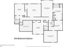 Detailed floor plan showcasing the layout of the upper level and fifth bedroom option, plus bathroom and closet placement at 1870 Marcia Overlook Dr, Cumming, GA 30041